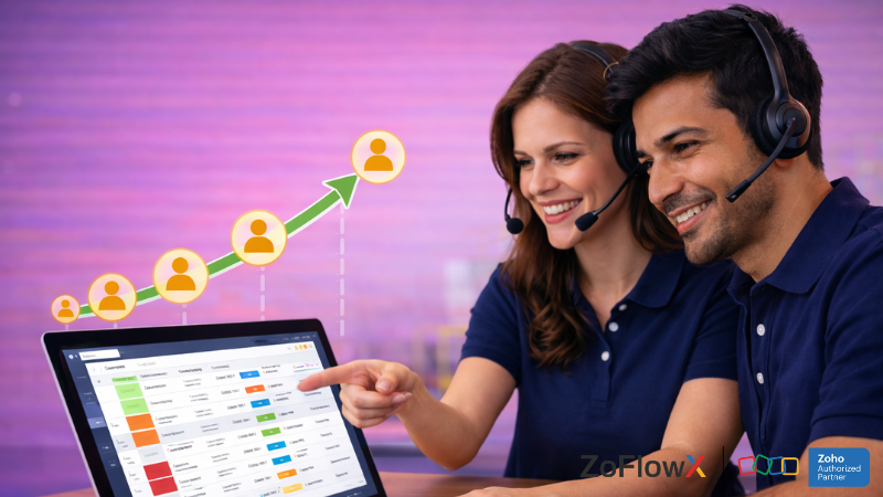 Sales team using CRM lead management system to improve sales consistency and follow-ups