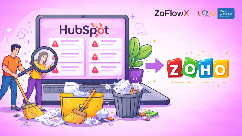 "How to clean and deduplicate HubSpot data before migrating to Zoho CRM"