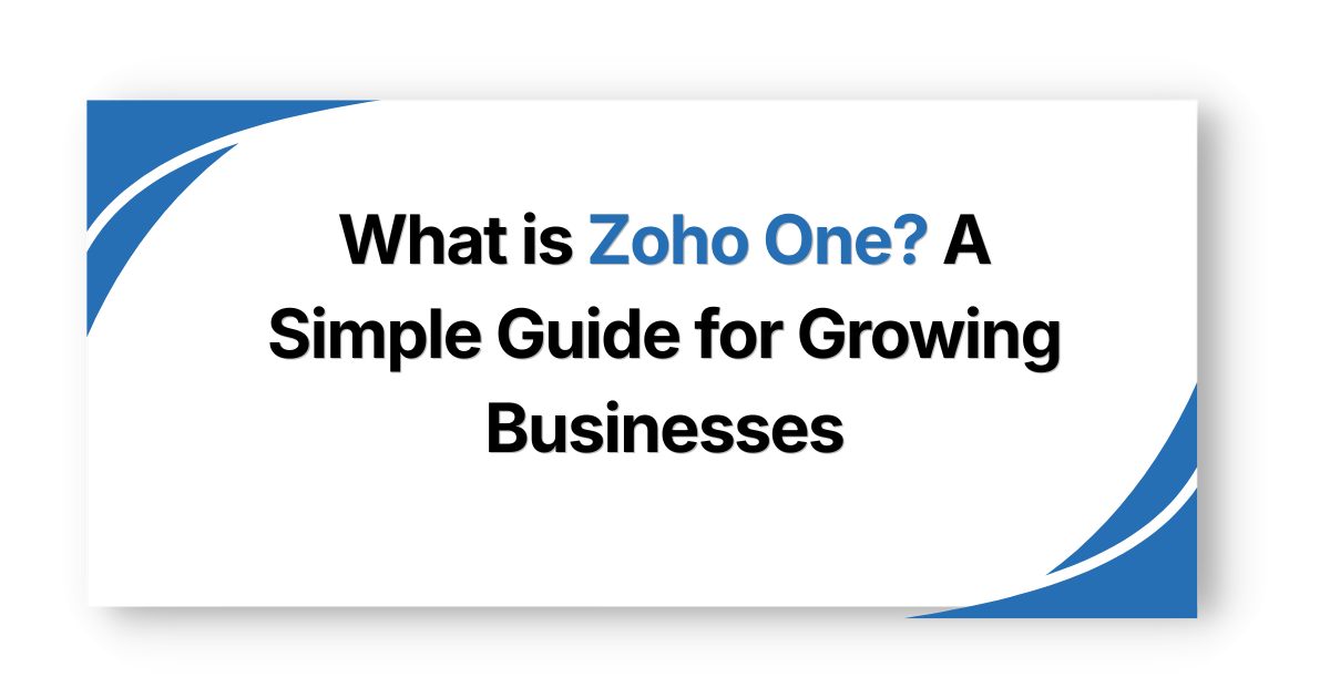 what is zoho one