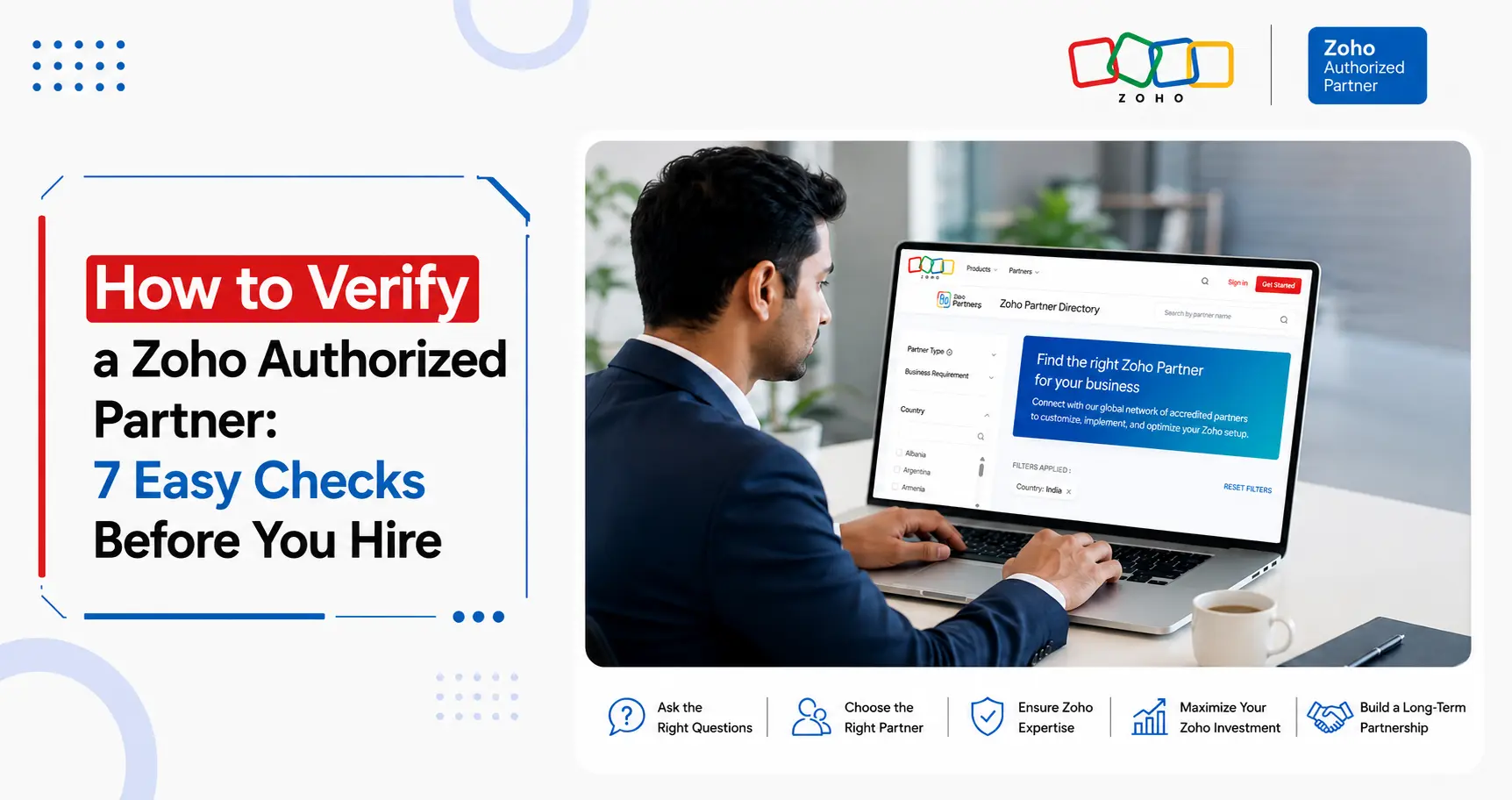 Verify Zoho Authorized Partner using the official Zoho partner directory before hiring