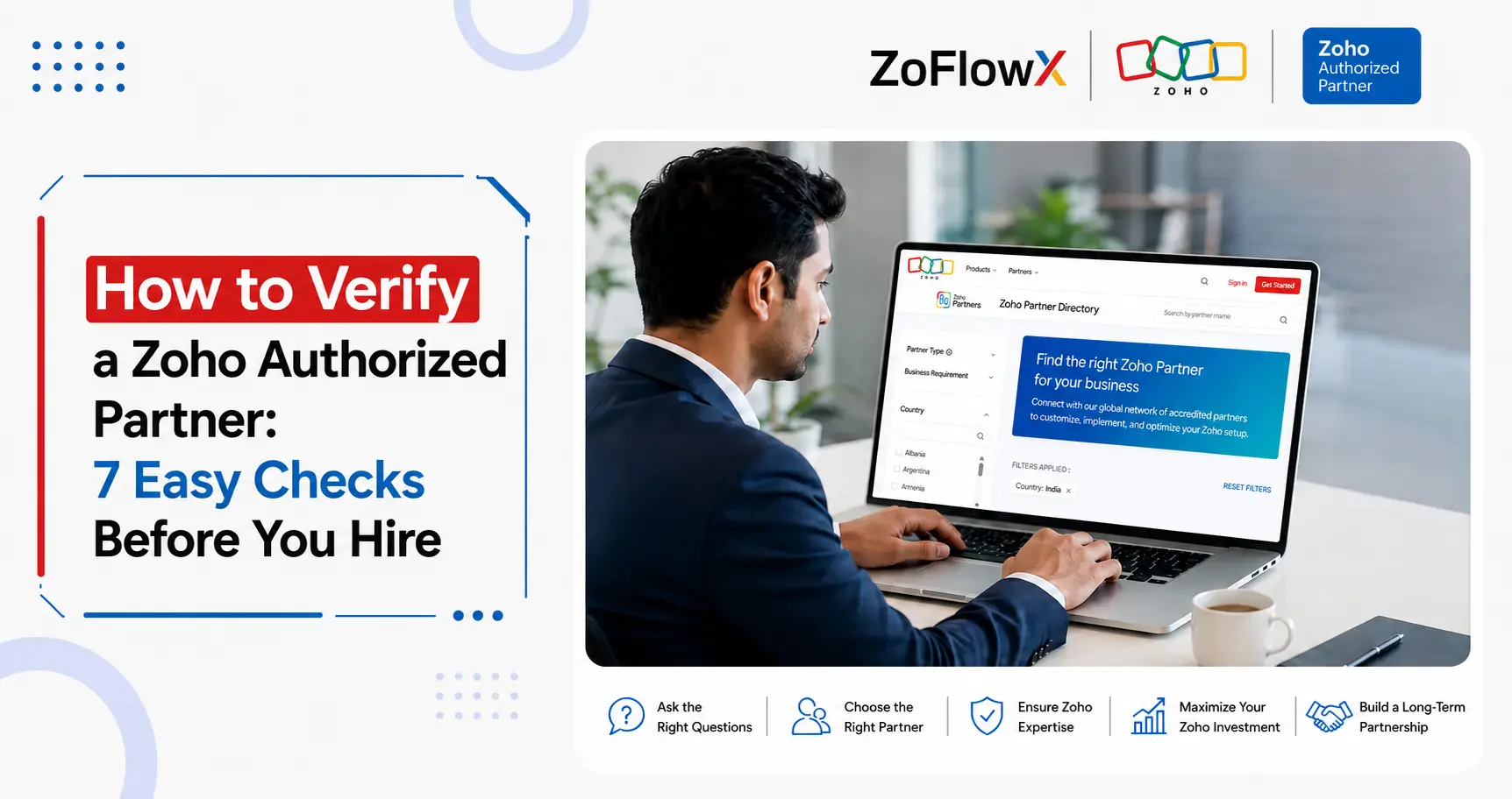 Verify Zoho Authorized Partner using the official Zoho partner directory before hiring