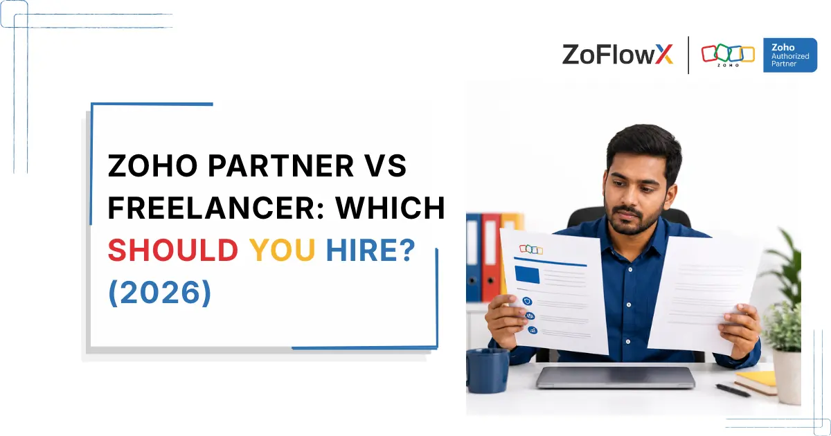 Business owner weighing a consulting firm against an independent Zoho consultant